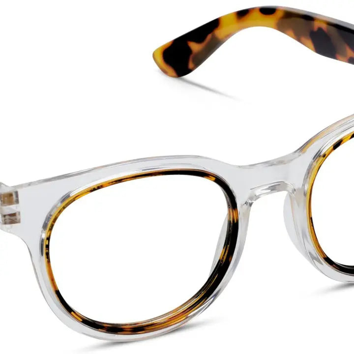 Olympia Clear/Tokyo Tortoise Blue Light Reader Glasses by Peepers