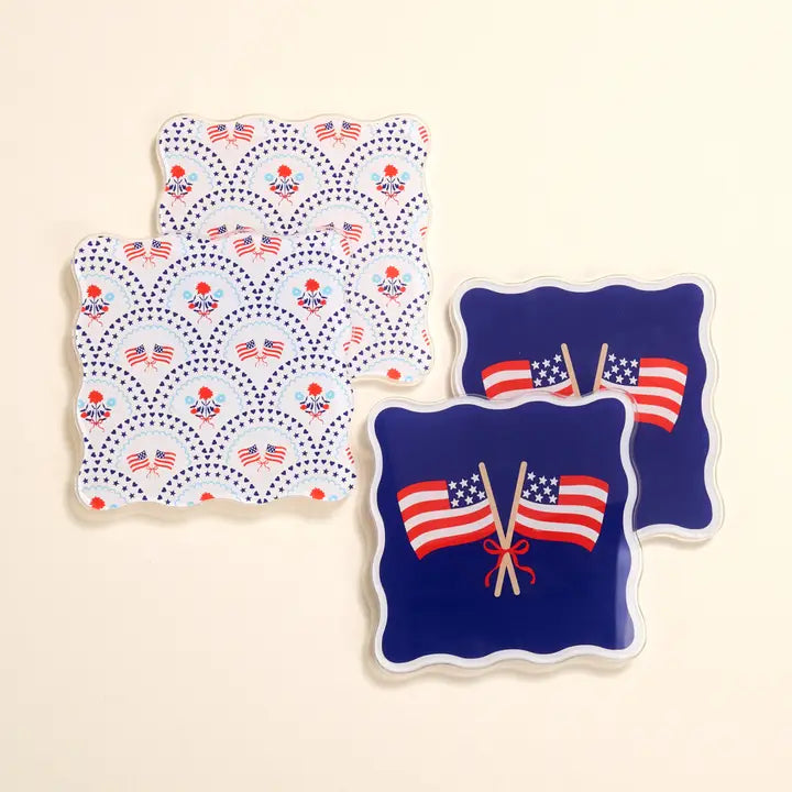 All-American Darling Acrylic Coaster Set