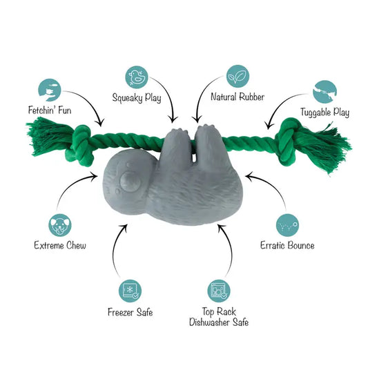 How's It Hangin Rubber Dog Toy