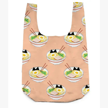 2-in-1 Bag Charm & Reusable Shopper Bag - Ramen Noodles