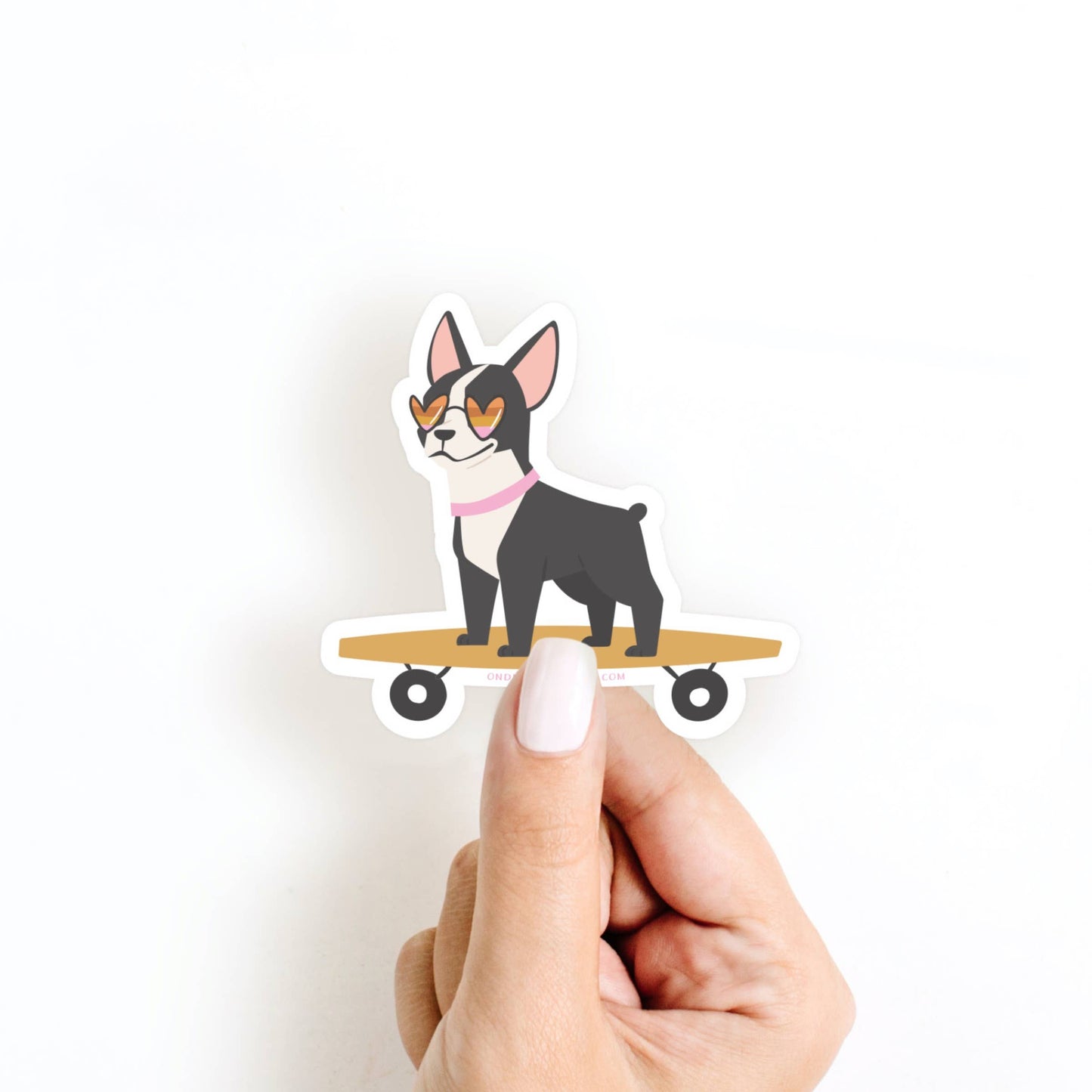 Dog on a Skateboard Sticker