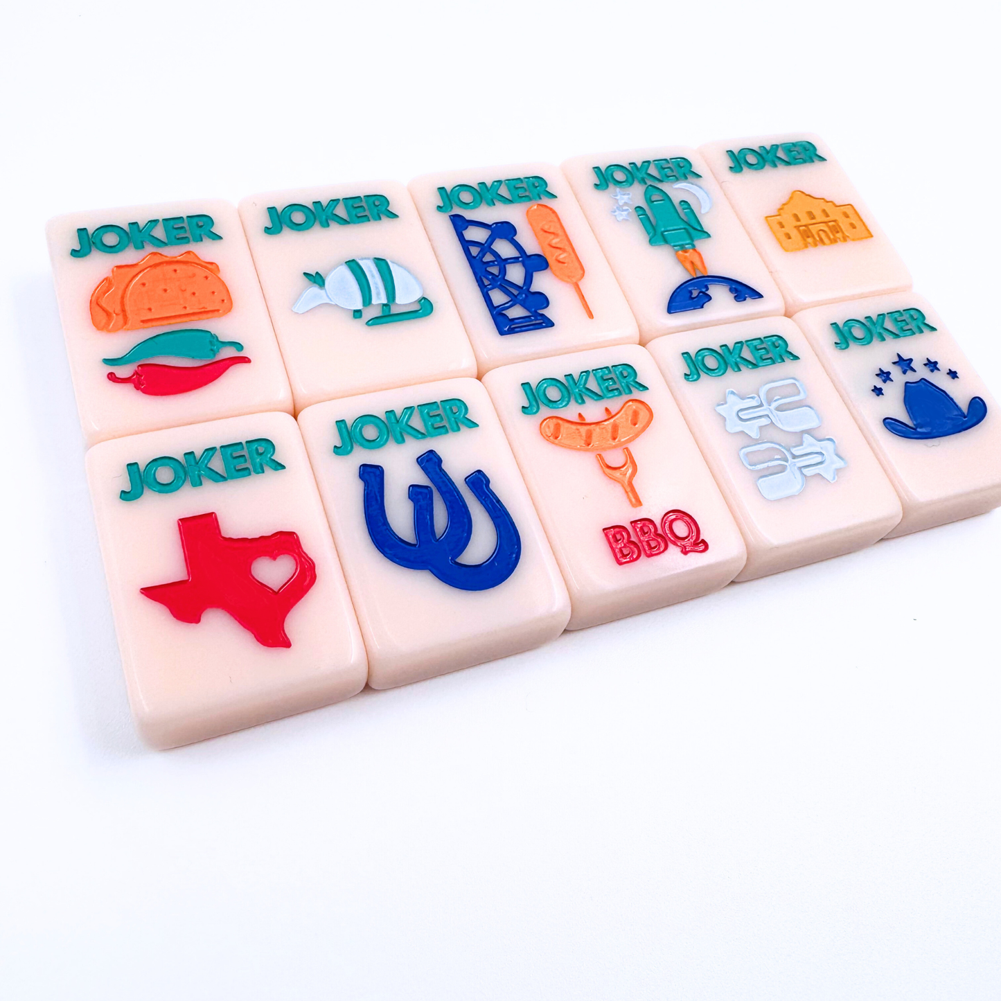 THE TEXAS SERIES - American Mahjong with Lone Star Flair Mahjong Tiles