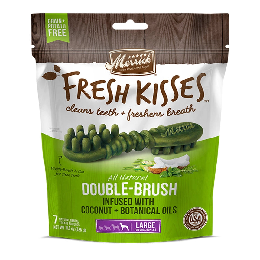 Merrick Fresh Kisses Infused with Coconut Oil & Botanicals Large Dental Dog Treats