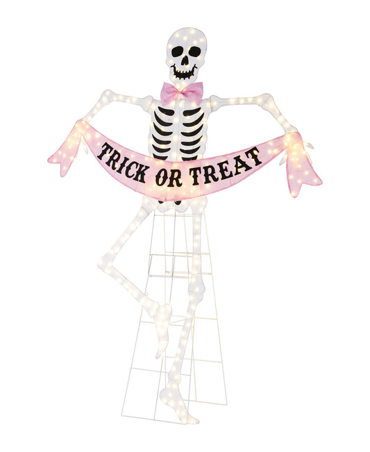 Lighted Skeleton Halloween Outdoor Decor