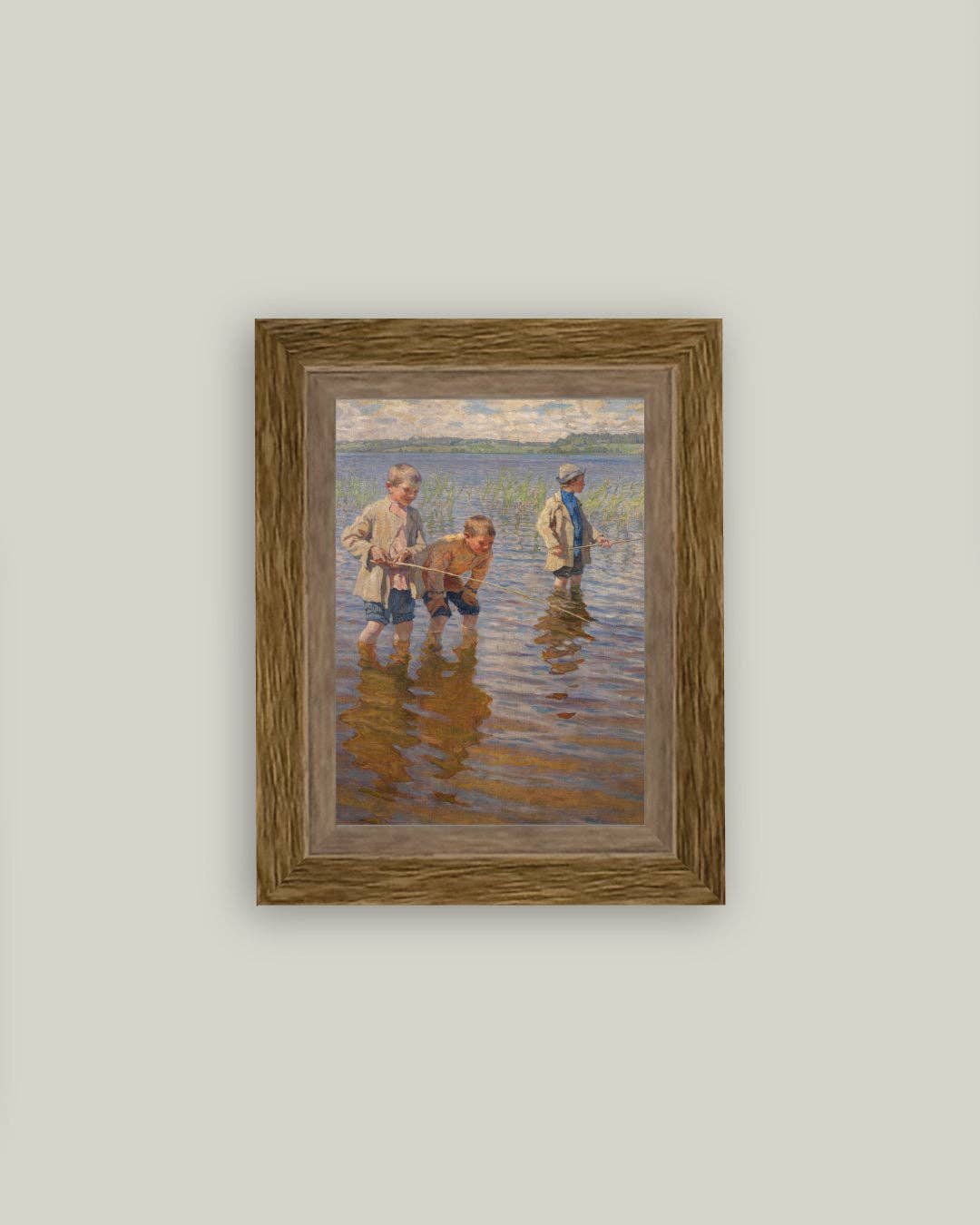 Nikolai Bogdanov-Belsky Mid-Day Fishing Framed Art