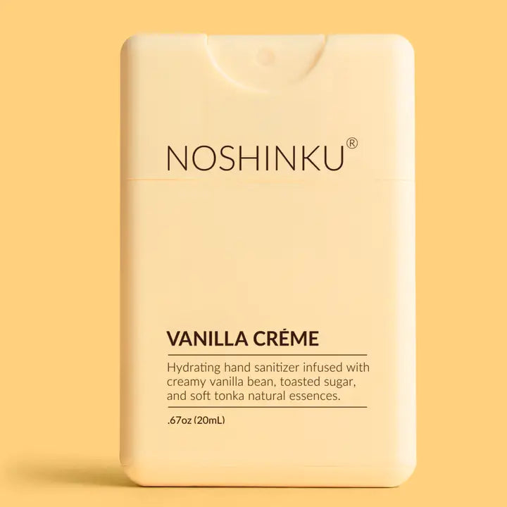 Noshinku Refillable Vanilla Créme Hydrating Hand Sanitizer Spray