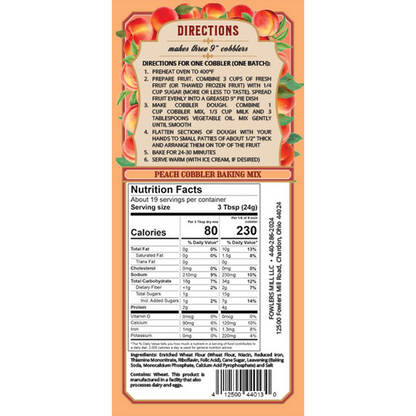 Fowler’s Mill Peach Cobbler Mix