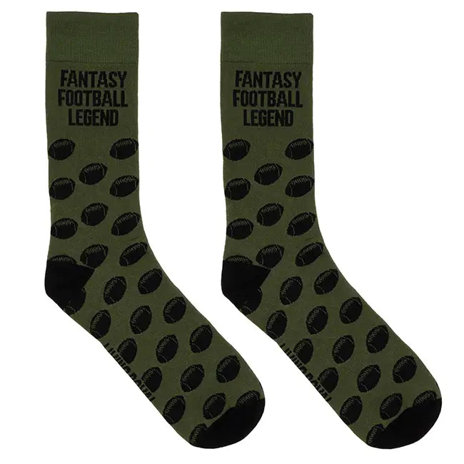 "Fantasy Football Legend" Men's Bamboo Crew Socks