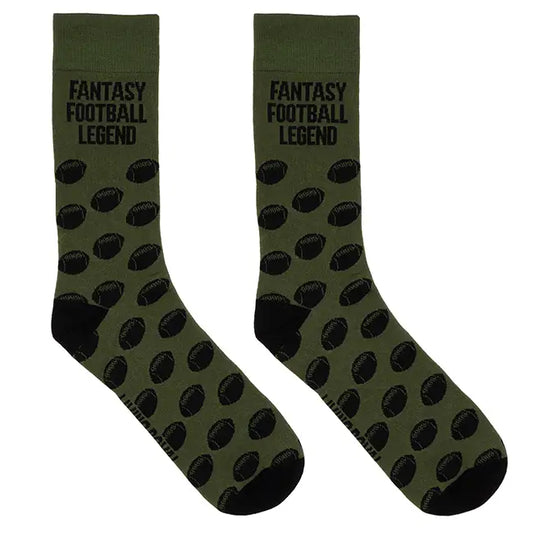 "Fantasy Football Legend" Men's Bamboo Crew Socks