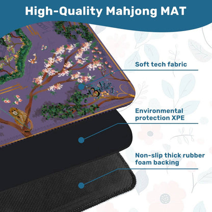 Mahjong Mat - Majestic Purple Chinoiserie