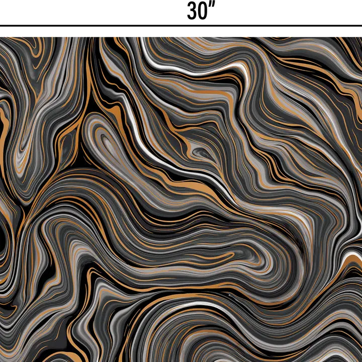 Marbleized Black - Designer Tissue - Printed
