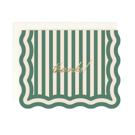 Thanks! Striped Greeting Card - Boxed set of 8
