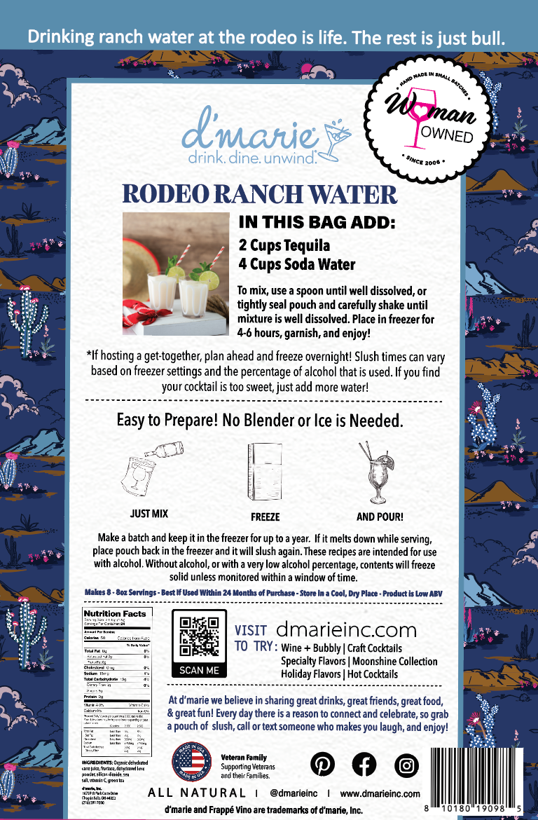 Ranch Water Rodeo Cocktail - Ready-To-Freeze Cocktail