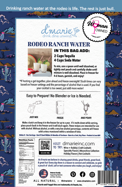 Ranch Water Rodeo Cocktail - Ready-To-Freeze Cocktail
