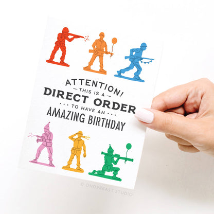 Direct Order Army Men Birthday Greeting Card