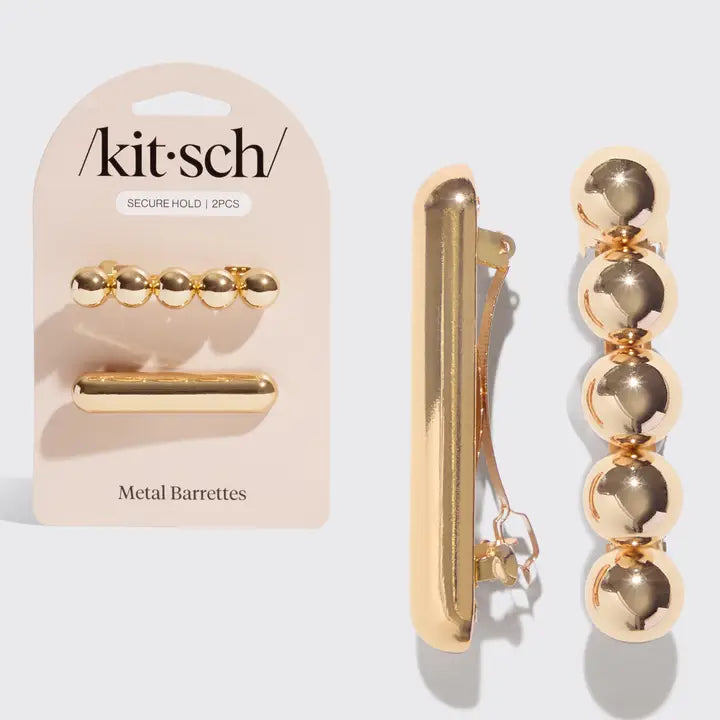 Kitsch Gold Barrettes