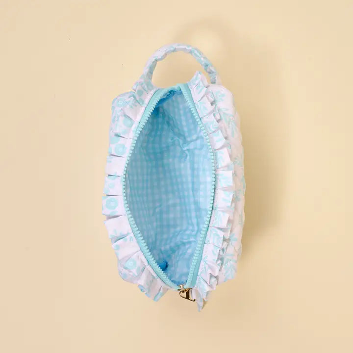 Mrs. Something Blue - Quilted Cosmetic Pouch