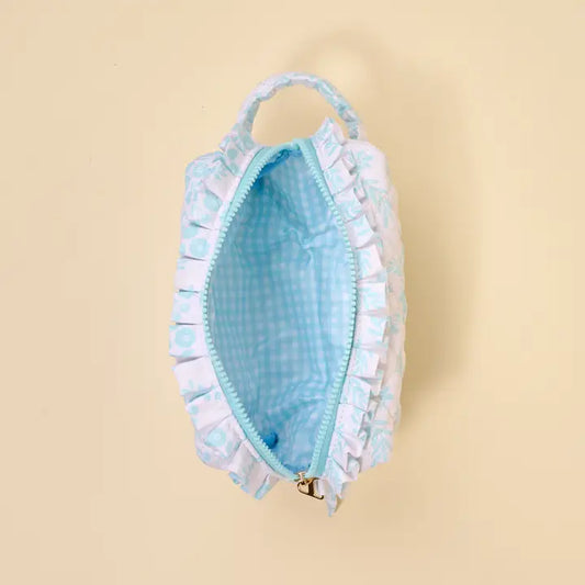 Mrs. Something Blue - Quilted Cosmetic Pouch