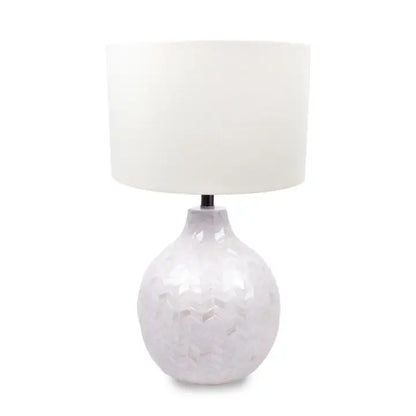 Chevron Mother of Pearl Table Lamp