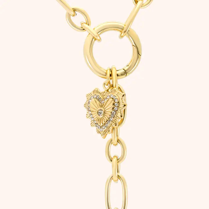 Radiant Heart Lariat Necklace