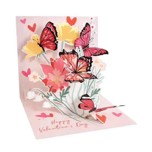 Heart Flutter - Pop Up Valentines Day Card with Envelope