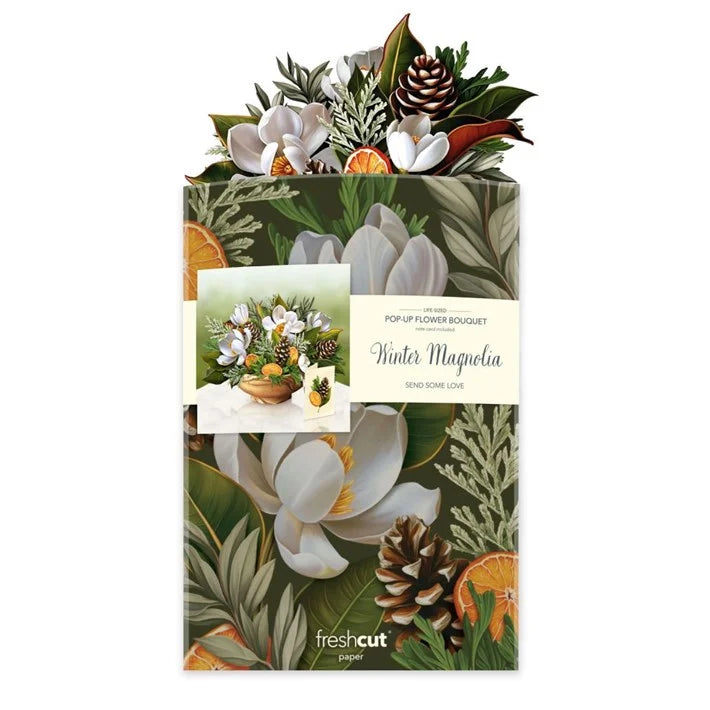 Magnolia Pop-Up Bouquet Greeting Card