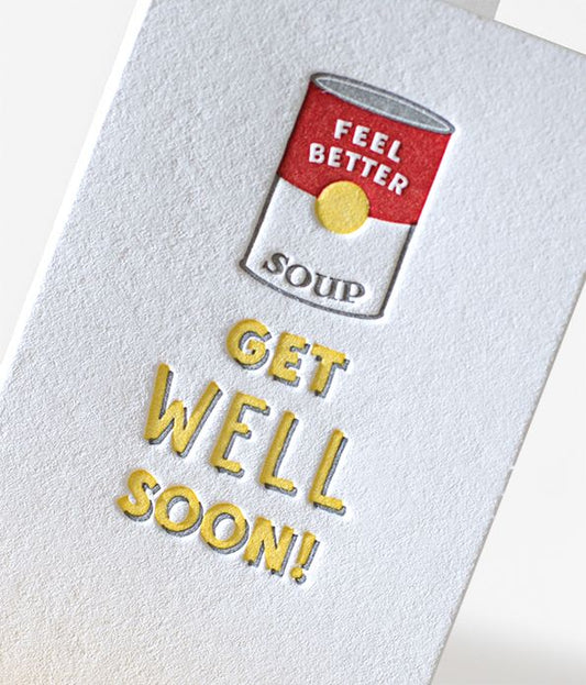 Get Well Soup - Mini Notes Small Thank You Greeting Card