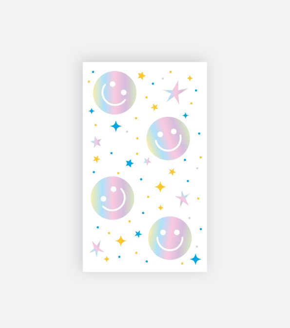 Retro 4 Smiles Smiley Face - Mini Notes Small Greeting Card