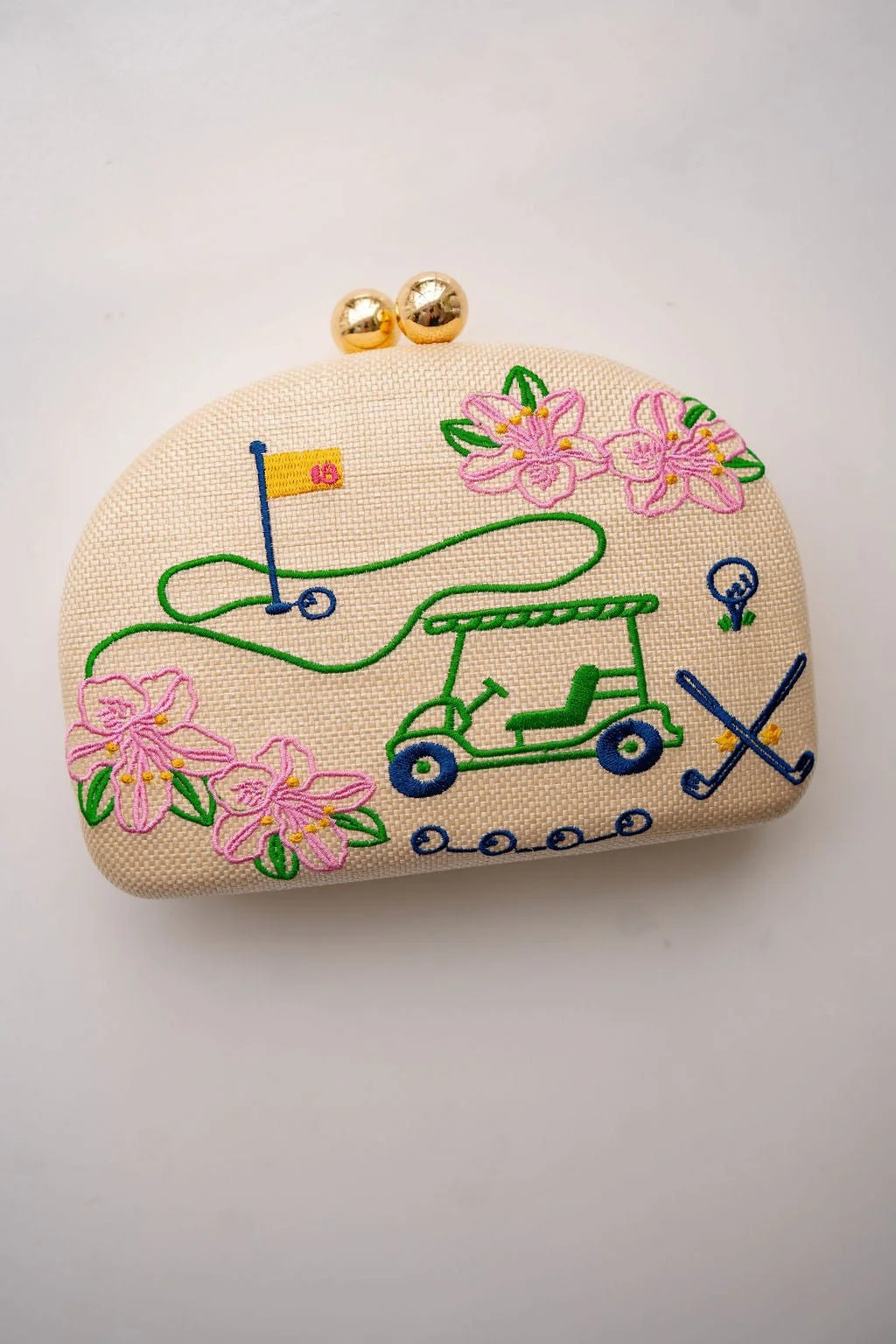 Golf Clutch- Embroidered