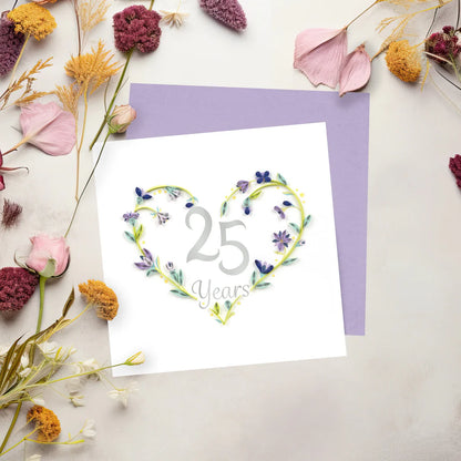 25th Wedding Anniversary Card