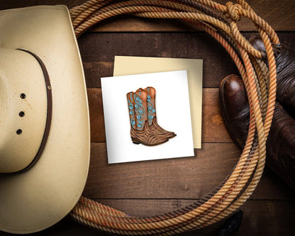 Cowboy Boots Greeting Card