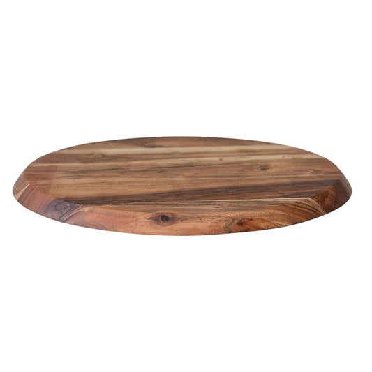 Round Acacia Wood Serving Tray