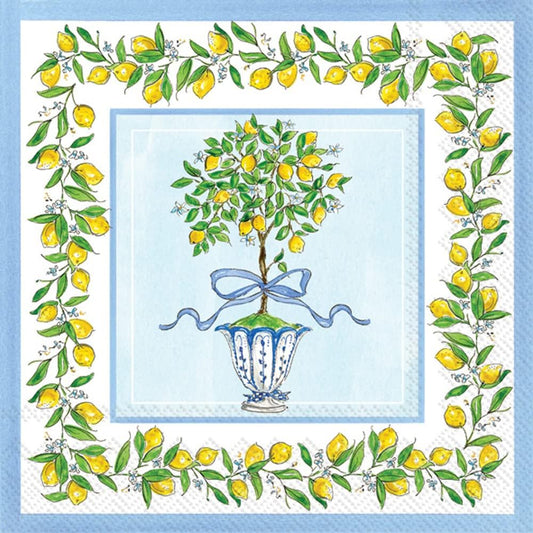 Lemons Topiary Cocktail Napkins