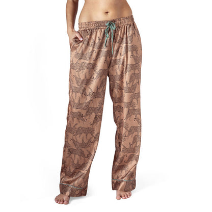 Hello Mello Satin Pajama Pants - Feline Comfy