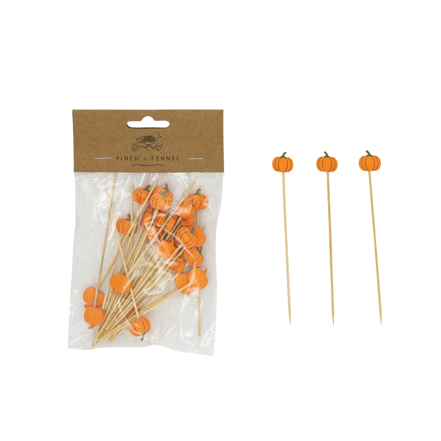 Finch + Fennel Bamboo Pumpkin Skewers