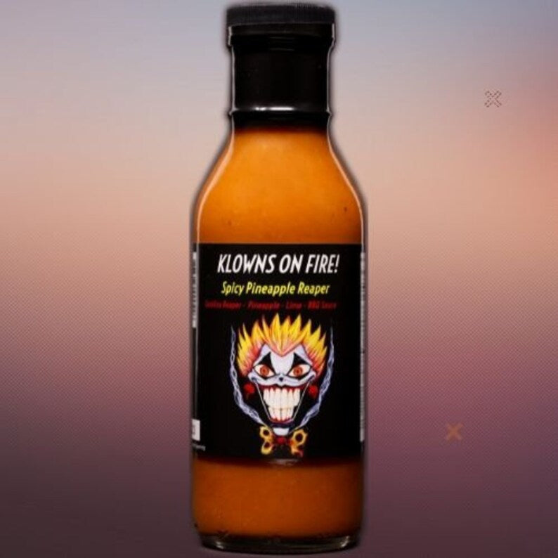 Klowns On Fire BBQ Hot Sauce - Spicy Pineapple Reaper 12oz