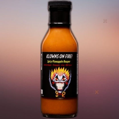 Klowns On Fire BBQ Hot Sauce: Spicy Pineapple Reaper