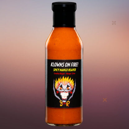 Klowns On Fire BBQ Hot Sauce - Spicy Mango Reaper 12oz