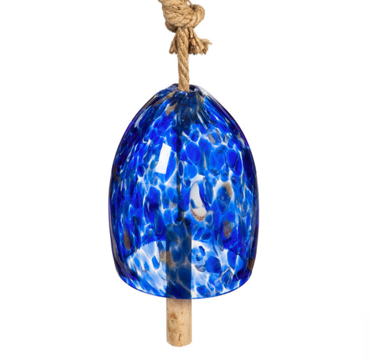 Art Glass Speckle Deep Blue Bell Chime