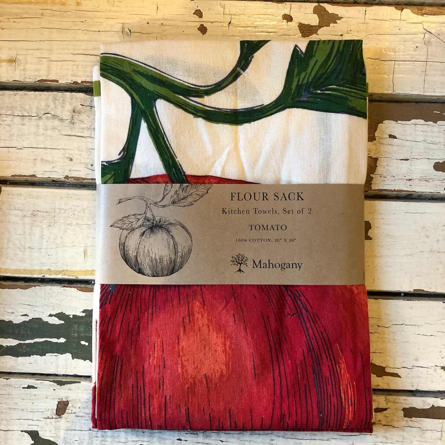 Tomato Flour Sack Kitchen Towel - Set of 2