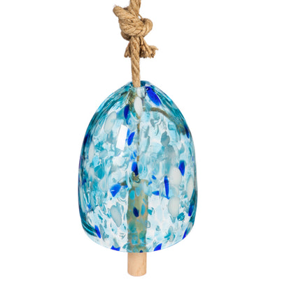 Art Glass Speckle Light Blue Bell Chime