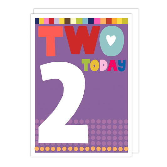 Two Today Birthday Card