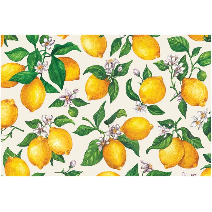 Hester & Cook Lemons Paper Placemats