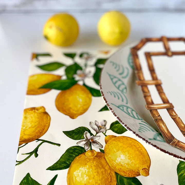 Hester & Cook Lemons Paper Placemats