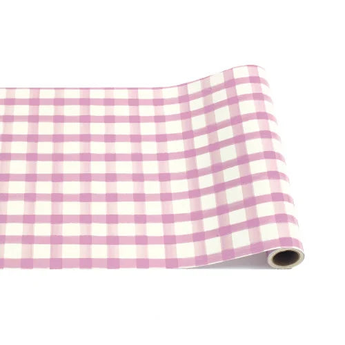 Lilac Painted Check Hester & Cook Table Runner
