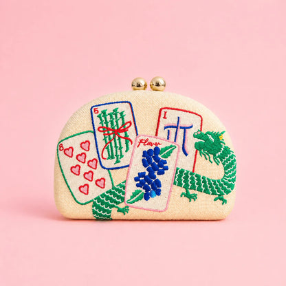 Mahjong Clutch- Embroidered