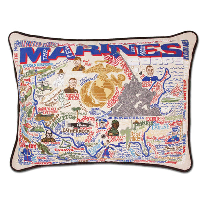 Marines Embroidered Pillow