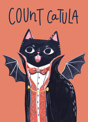 Count Cat-Ula Blank Greeting Card