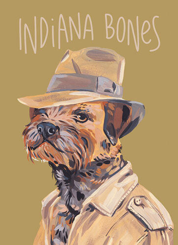 Indiana Bones Blank Greeting Card
