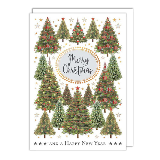 Trees and Stars Christmas Card